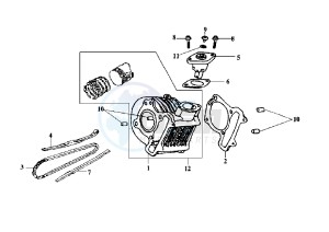 EURO MX E2 - 125 cc drawing CYLINDER