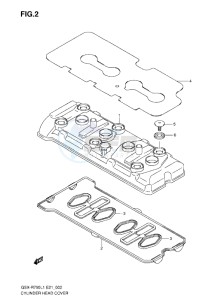 GSX-R750 drawing CYLINDER HEAD COVER