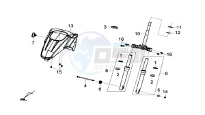 HD 2 125 drawing YOKE / FRONT FORK / STEERING HEAD BEARING