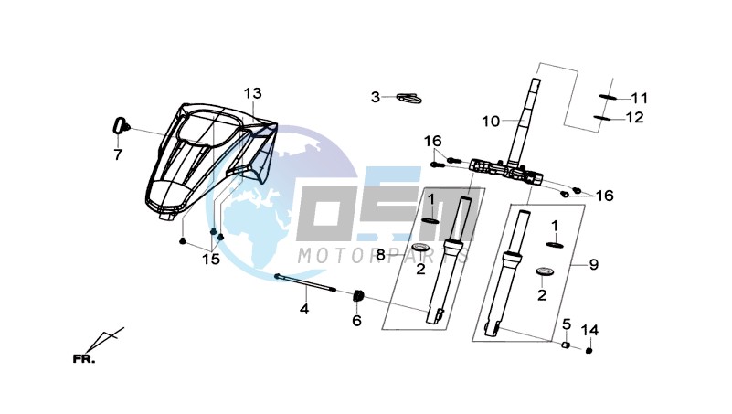 YOKE / FRONT FORK / STEERING HEAD BEARING