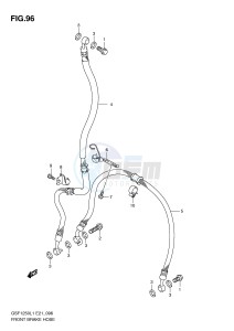 GSF1250 (E21) Bandit drawing FRONT BRAKE HOSE (GSF1250L1 E24)