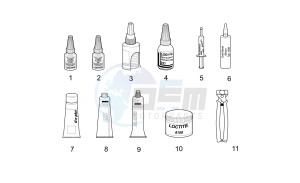 Special Tools F ScooteRS 50 and 100 -- drawing Specific tools