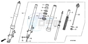 CB600FA3A F / ABS CMF ST drawing FRONT FORK