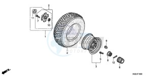 TRX500FAA Europe Direct - (ED) drawing REAR WHEEL