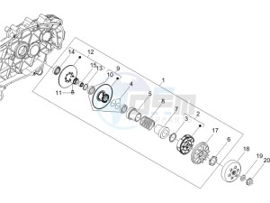 Runner 125 VX 4t drawing Driven pulley