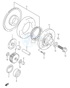 TL1000R (E2) drawing STARTER CLUTCH