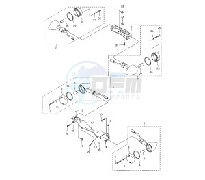 XVS A MIDNIGHT STAR 1300 drawing FLASHER LIGHT