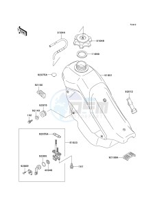 KDX 220 A [KDX220R] (A9) [KDX220R] drawing FUEL TANK