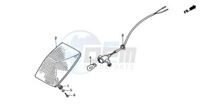 XR250R drawing TAILLIGHT (CM)