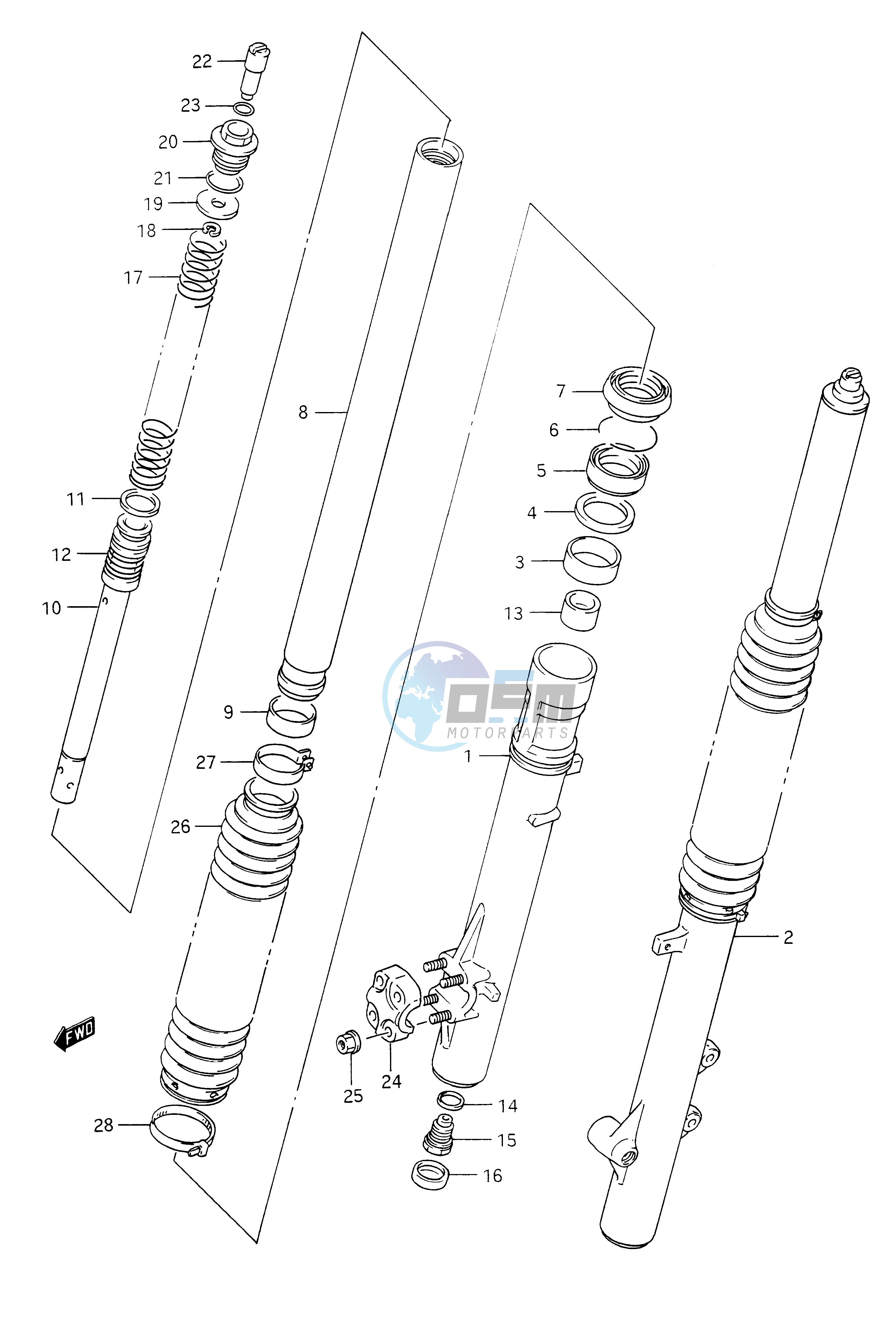 FRONT DAMPER (MODEL L M N P)