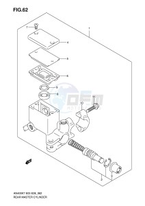 AN400 (E3-E28) Burgman drawing REAR MASTER CYLINDER (MODEL K7)