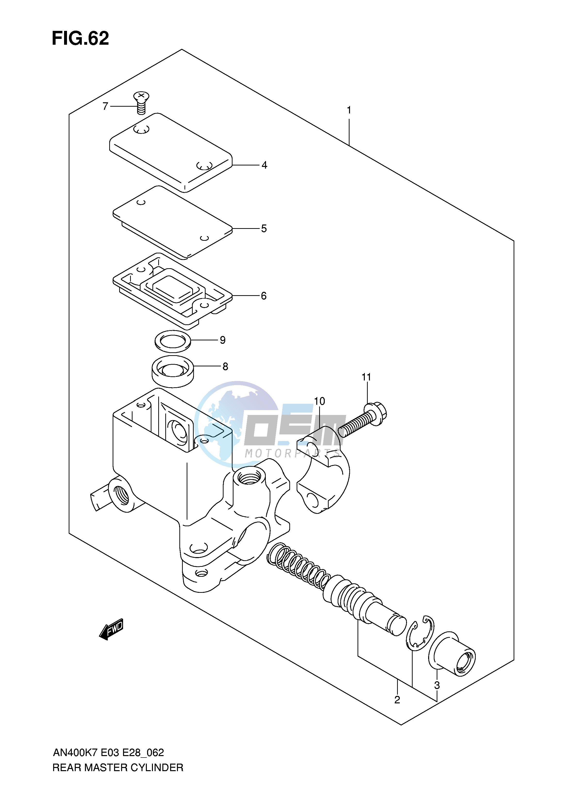 REAR MASTER CYLINDER (MODEL K7)