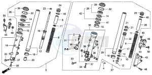 GL1800 drawing FRONT FORK