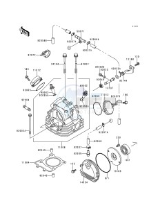 KLF 220 A [BAYOU 220] (A5-A9) [BAYOU 220] drawing CYLINDER HEAD