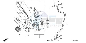 CRF250X9 Australia - (U) drawing FR. BRAKE MASTER CYLINDER