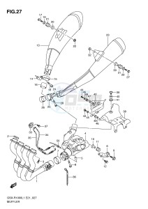 GSX-R1000 (E21) drawing MUFFLER (GSX-R1000UFL1 E21)