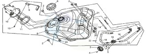 QUADRAIDER 600 DELUXE drawing FUEL TANK - FUEL CUT