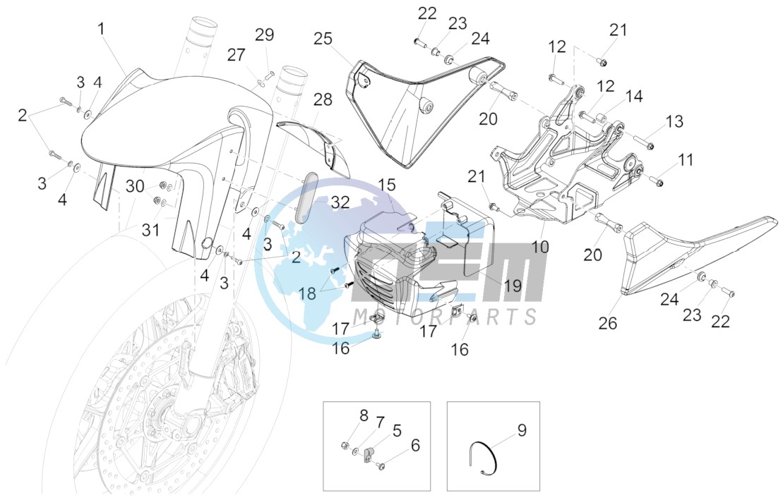 Front mudguard-Pillar