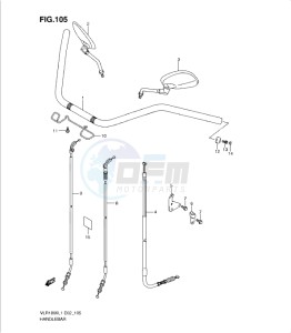 VLR1800 drawing HANDLEBAR (VLR1800L1 E24)