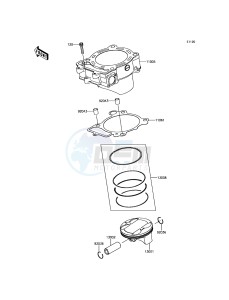 KLX450R KLX450AFF EU drawing Cylinder/Piston(s)