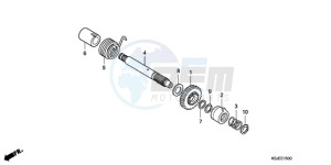 CRF80F9 Mexico - (MX) drawing KICK STARTER SPINDLE