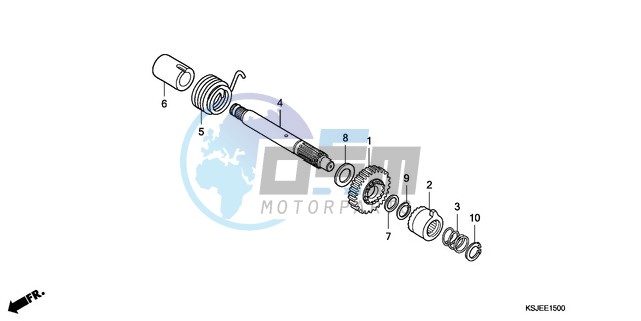 KICK STARTER SPINDLE