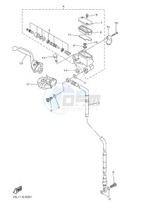 YZ250F (1SM1 1SM2 1SM3 1SM4) drawing FRONT MASTER CYLINDER