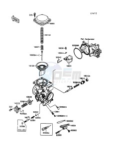 VN 1500 A [VULCAN 88] (A6-A9) [VULCAN 88] drawing CARBURETOR PARTS