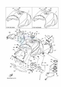 MT-09 MTN850-A (BS2G) drawing FUEL TANK