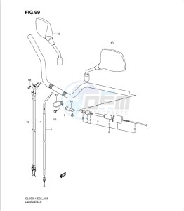 DL650 drawing HANDLEBAR (DL650UEL1 E19)