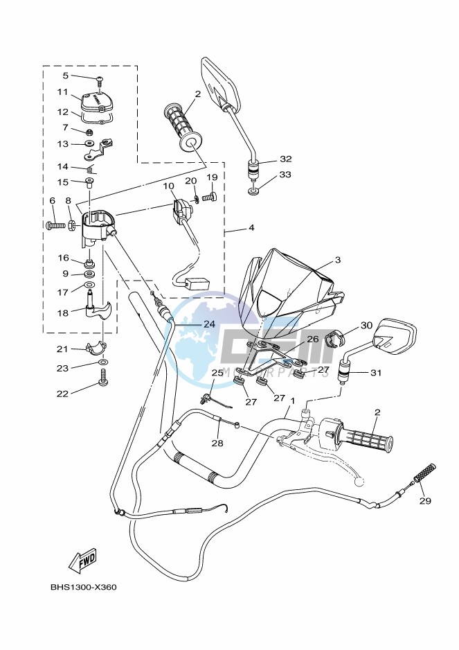 STEERING HANDLE & CABLE