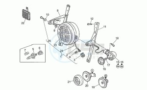 California 1100 EV (V11 EV Usa) EV (V11 EV Usa) drawing Headlight-horn