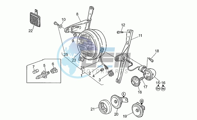 Headlight-horn