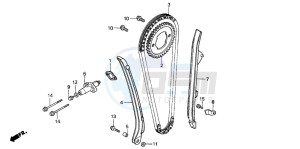 TRX300FW FOURTRAX 300 4X4 drawing CAM CHAIN/TENSIONER