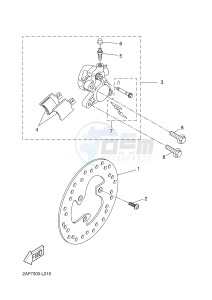 OVETTO 4 50 OVETTO 4 (2ACA) drawing FRONT BRAKE CALIPER