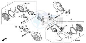 CB600FAA France - (F / ABS CMF) drawing WINKER