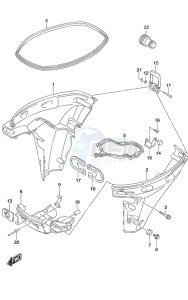 DF 9.9B drawing Side Cover Non-Remote Control