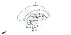 VT750C2 drawing FRONT FENDER