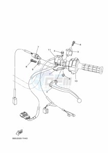 YFM450FWB KODIAK 450 (BJ5X) drawing HANDLE SWITCH & LEVER