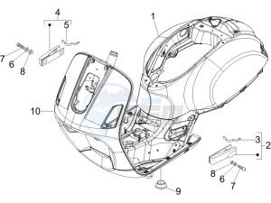 GTS 250 ABS UK drawing Frame - bodywork