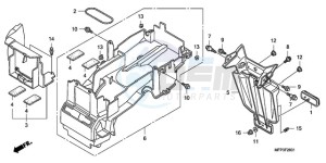 CB1300SA9 UK - (E / ABS BCT MKH MME TWO TY2) drawing REAR FENDER (CB1300A/CB13 00SA)