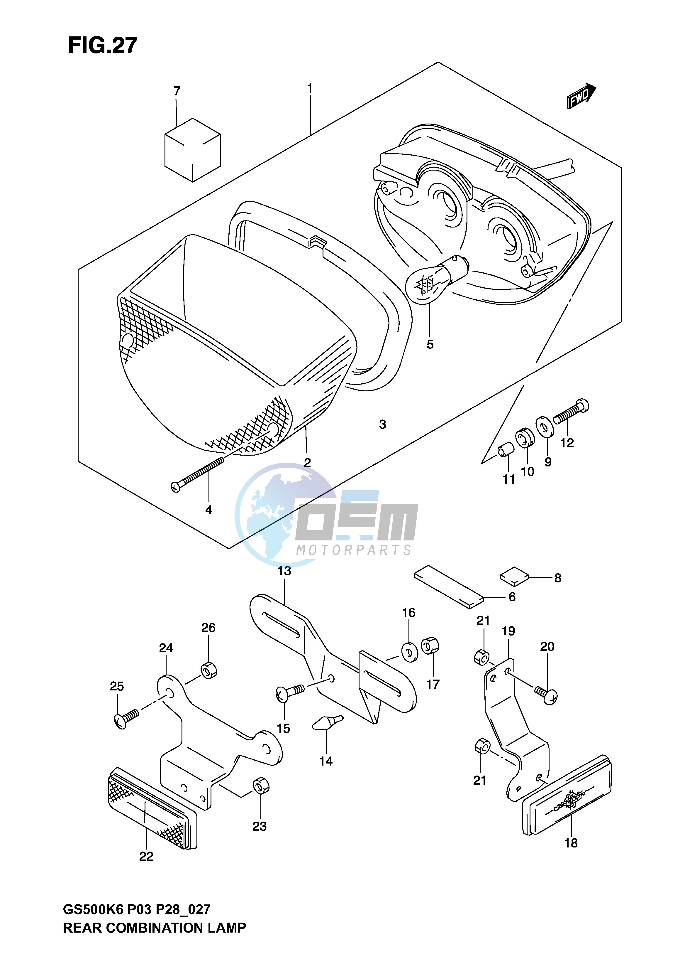 REAR COMBINATION LAMP (MODEL K3)