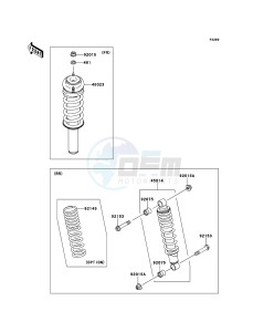 MULE_600 KAF400BBF EU drawing Shock Absorber(s)