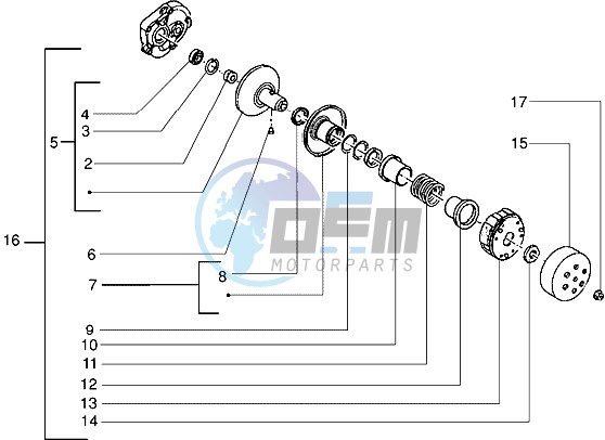 Driven pulley