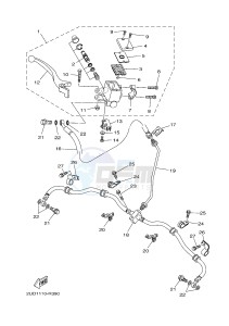 YFM700FWAD GRIZZLY 700 (2UDS) drawing FRONT MASTER CYLINDER