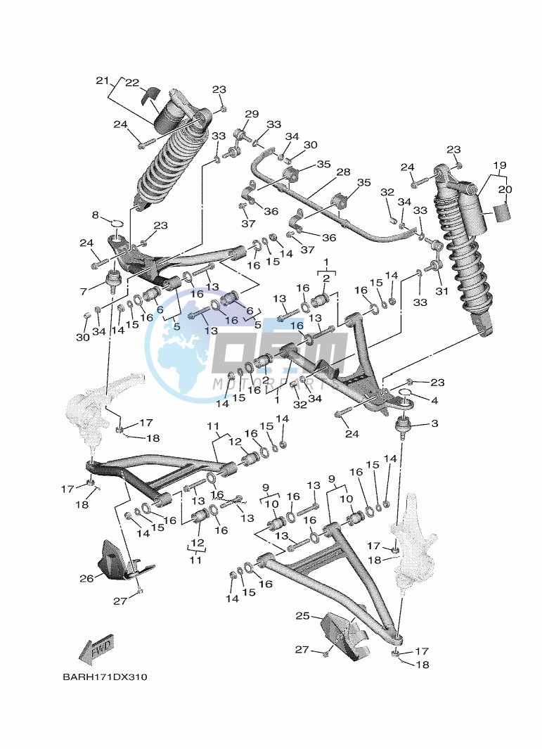 FRONT SUSPENSION & WHEEL