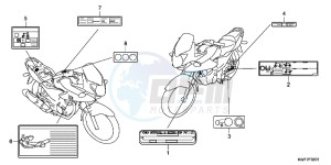 CBF125MD CBF125M UK - (E) drawing CAUTION LABEL (CBF125MA/B/D)