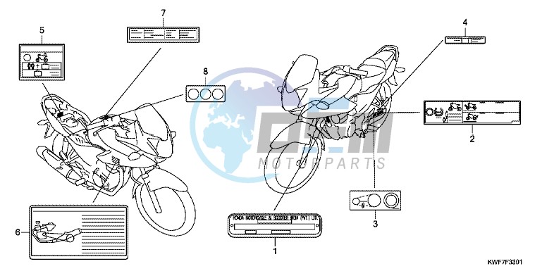 CAUTION LABEL (CBF125MA/B/D)