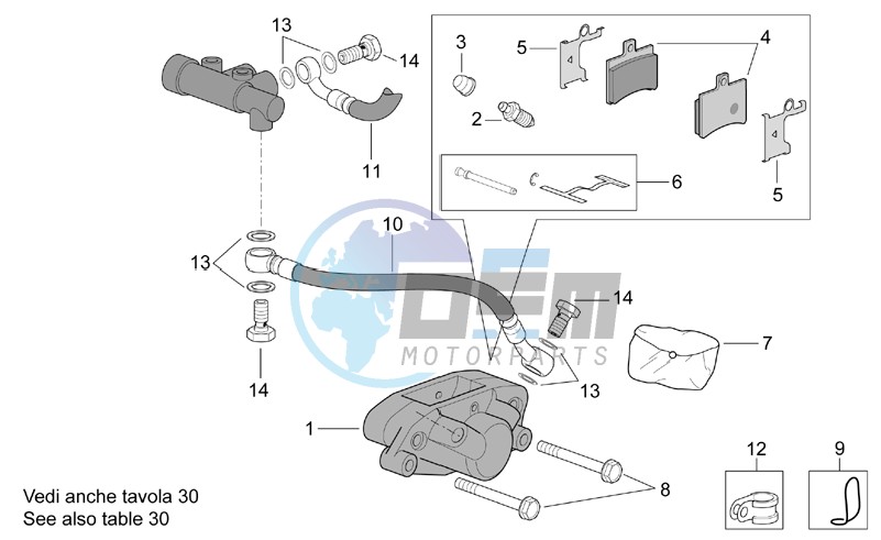 Rear master brake cylinder