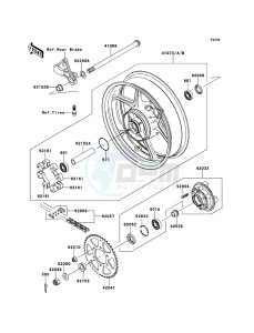 ER-6f ABS EX650B7F GB XX (EU ME A(FRICA) drawing Rear Hub